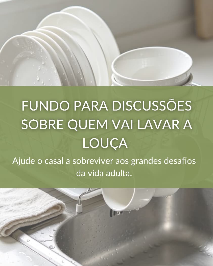Fundo para discussões sobre quem vai lavar a louça